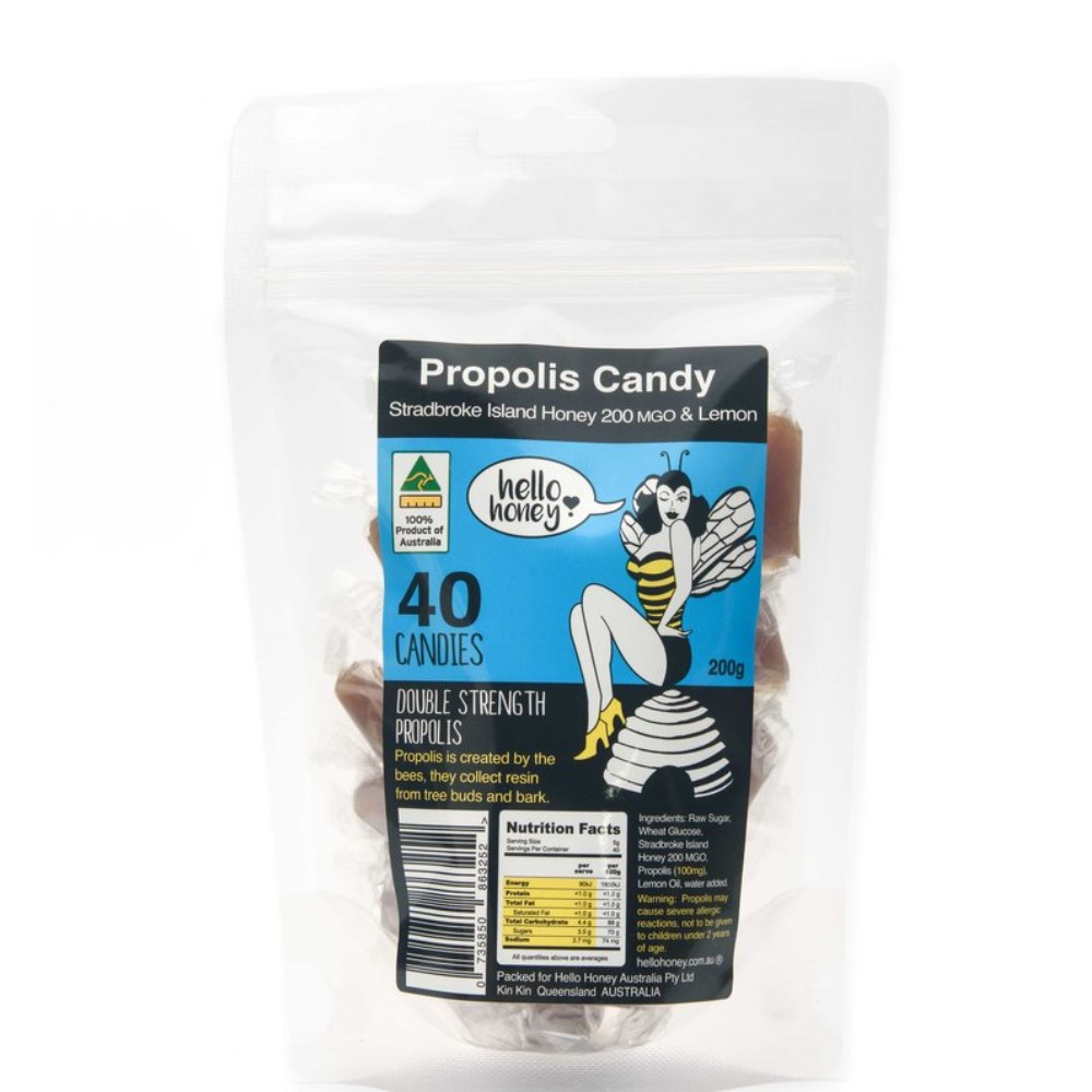 Propolis Candy with Stradbroke Island Honey 200MGO & Lemon Double Strength 200g