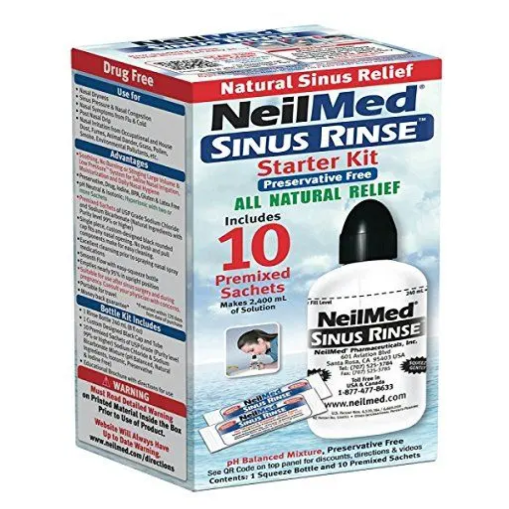 NeilMed Sinus Rinse Starter Kit With Bottle 10 Premixed Sachet