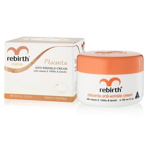 Rebirth Placenta Anti-Wrinkle Cream with Vitamin E 1000IU & Lanolin 100mL