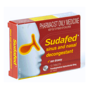 Sudafed Sinus & Nasal Decongestant 60mg - 12 Tablets