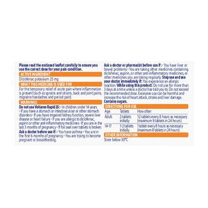 Voltaren Rapid Diclofenac 25mg - 30 Tablets