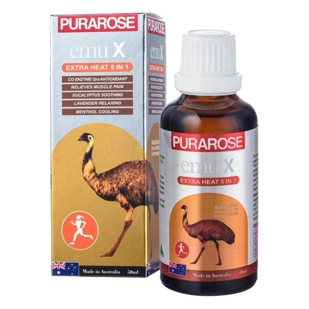 Purarose-Emu X Extra Heat 5 in 1 Emu Oil 50ml