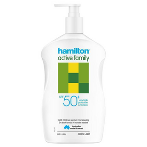 Hamilton Sun SPF 50+ Sensitive Lotion / Active Family Lotion - 265/500 mL