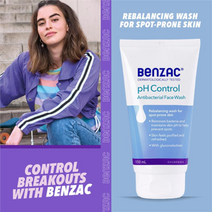 Benzac PH Control Antibacterial Face Wash 150ml