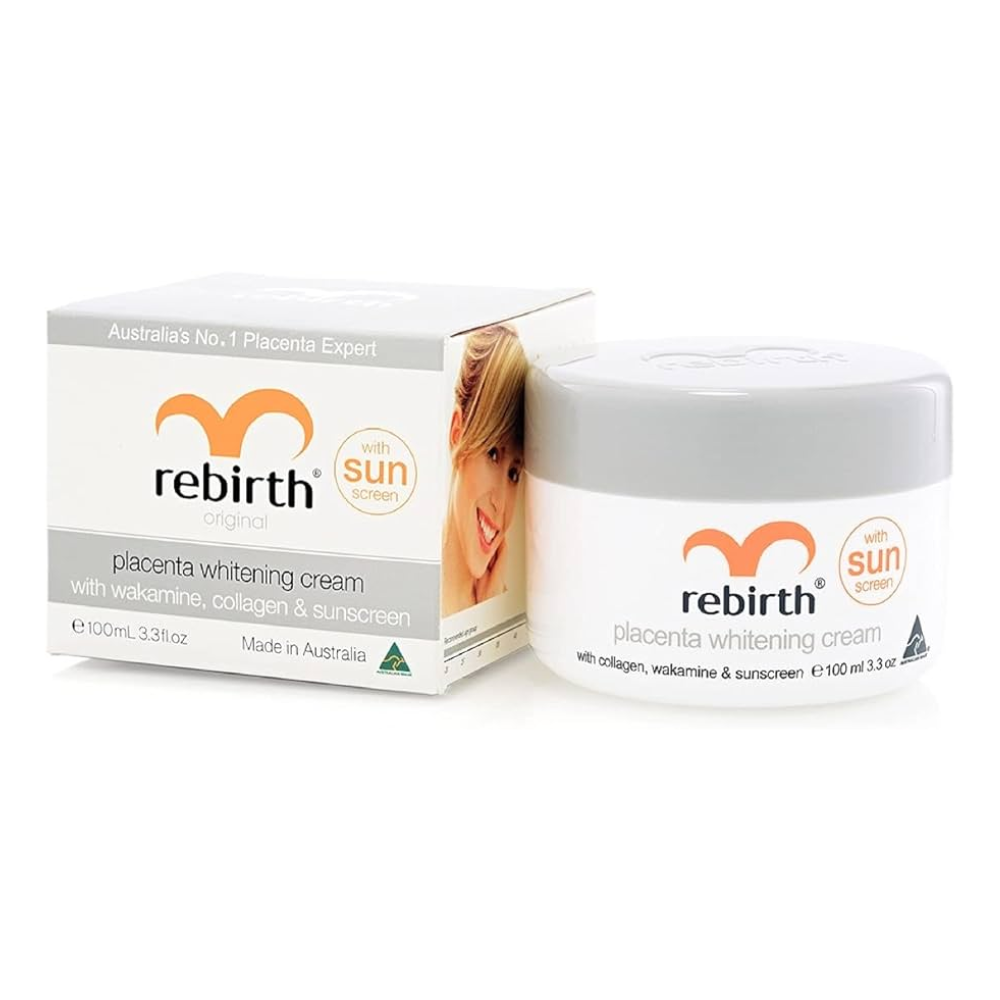 Rebirth-Placenta Whitening Cream with Wakamine, Collagen & Sunscreen 100ml