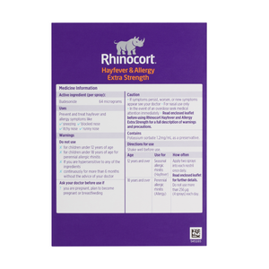 Pharmacy Medicine Rhinocort Hayfever & Allergy 64mcg - Twin 120 Spray Bottles