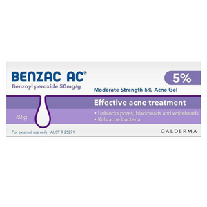 Benzac AC Gel Benzoyl Peroxide 10%/5% 60g