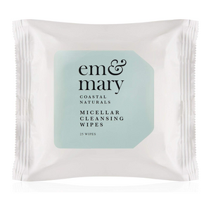 Em and Mary Coastal Naturals Micellar Cleansing - 25 Wipes