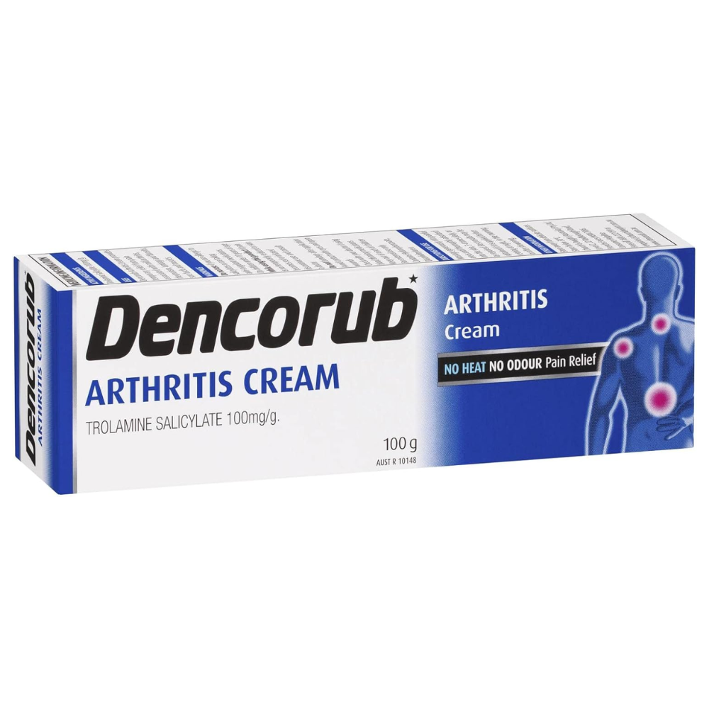 Dencorub Arthritis Cream, Dual Action Cream, and Extra Strength Heat Gel 100g