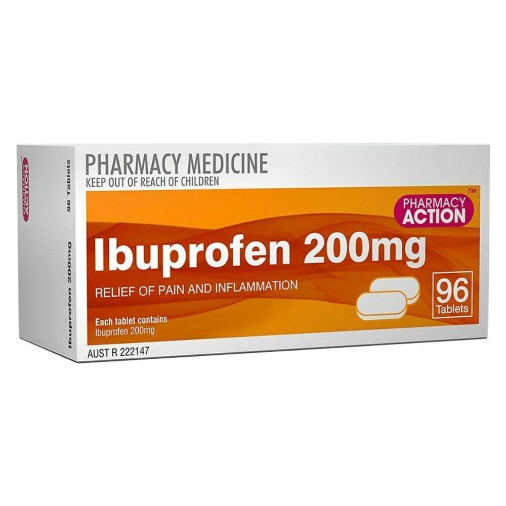 Pharmacy Action Ibuprofen 200mg - 96 Tablets