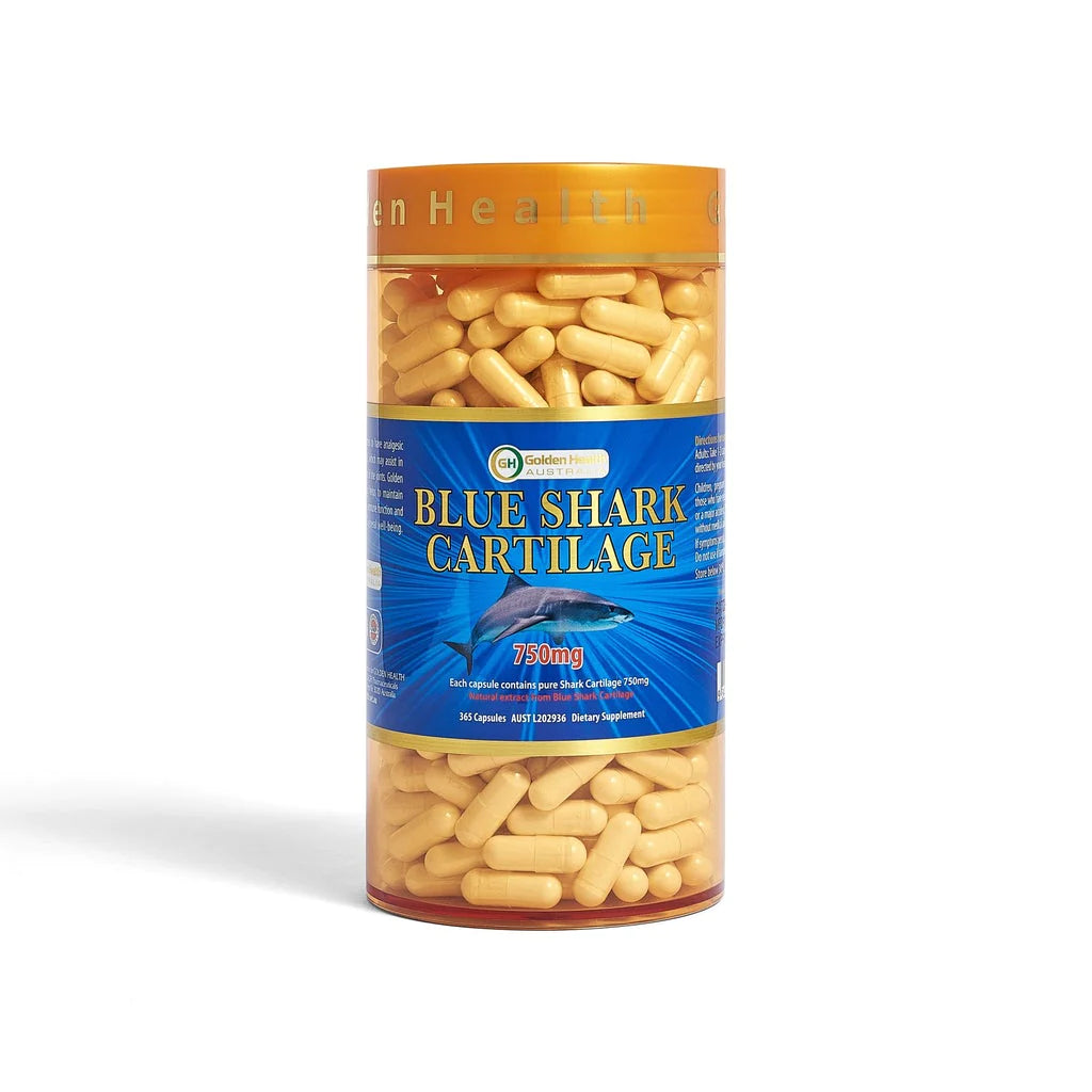 Golden Health Blue Shark Cartilage 750mg 365 Capsules