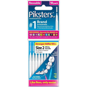 Piksters Interdental Brush  Sizes 1-6 - 10/40 Pack