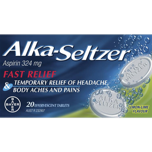 Alka-Seltzer Lemon-Lime Effervescent - 20 Tablets