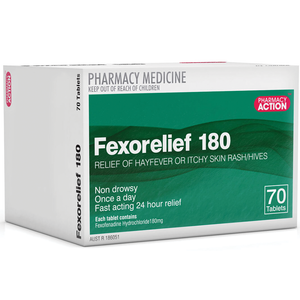 Pharmacy Action Fexorelief - 180mg 70 Tablets