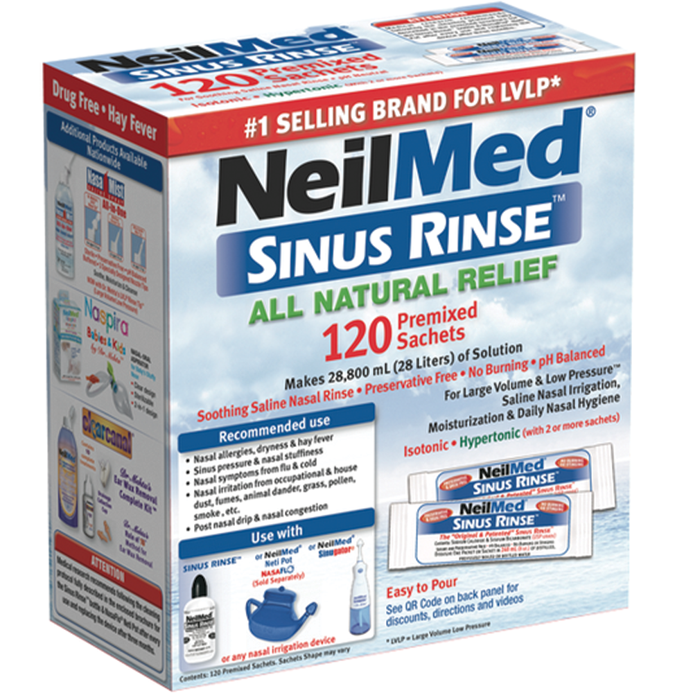 NeilMed Sinus Rinse Refill Sachets - 120 Packs