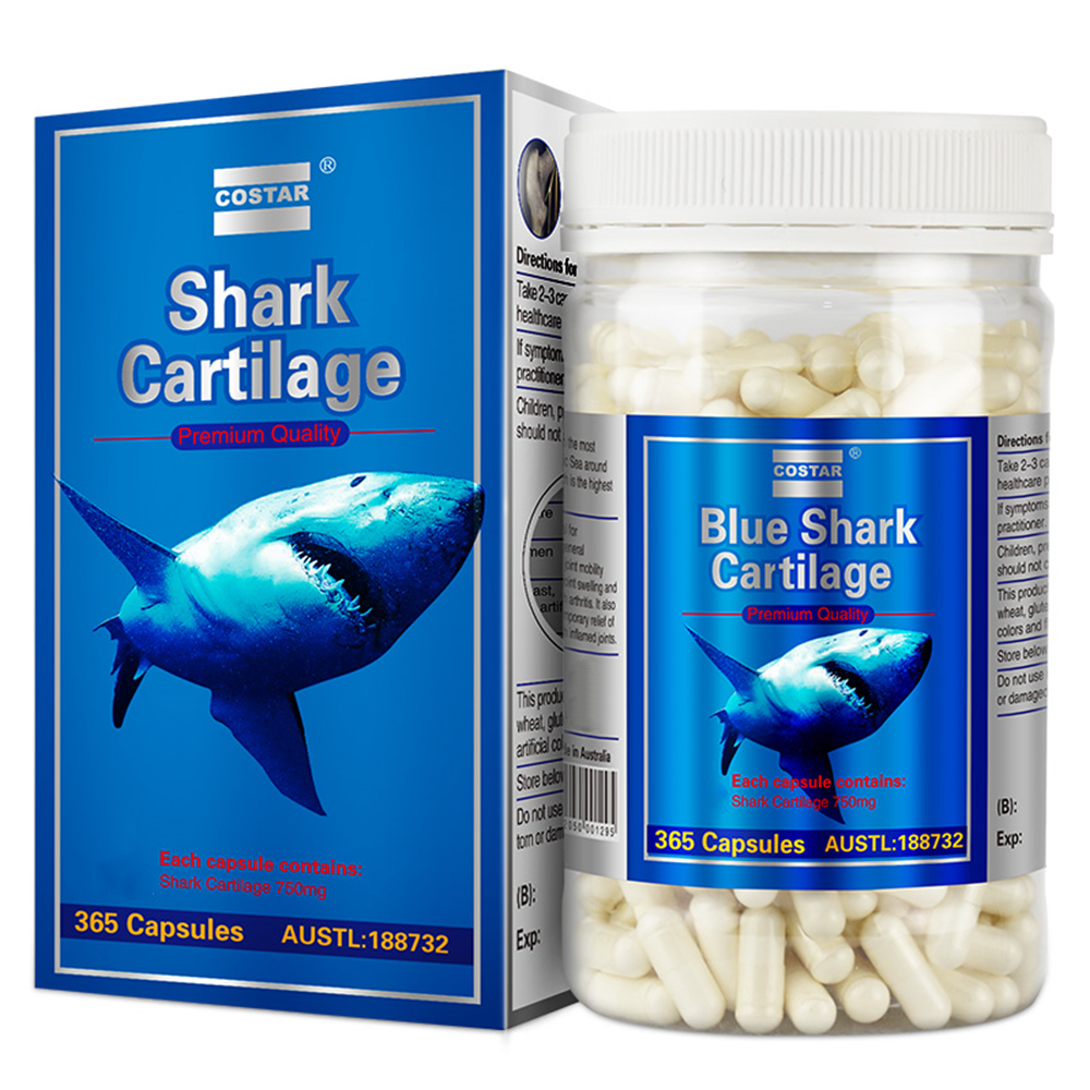 Costar Shark Cartilage - 750mg 365 Capsules