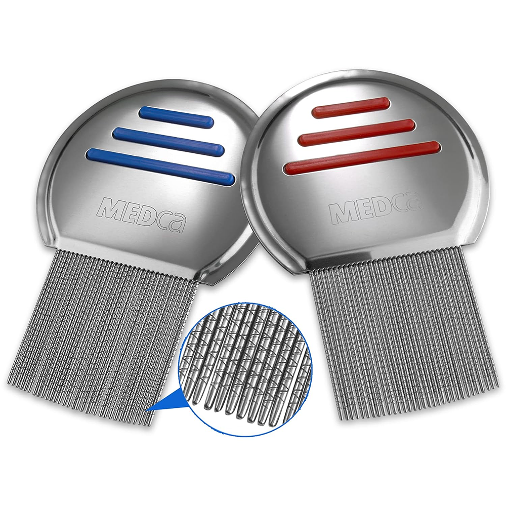 Stainless Steel Professional Lice Combs - 2 Pack