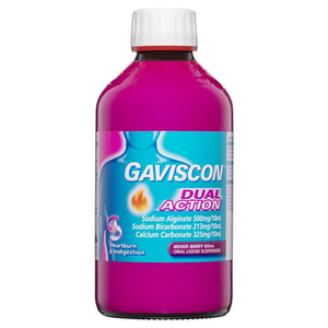 Gaviscon Dual Action Heartburn and Indigestion Relief Liquid Mixed Berry - 600mL