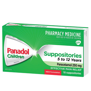 Panadol Suppositories 250mg 5–12 Years