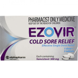 Ezovir Famciclovir Cold Sore Relief - 500mg 3 Tablets