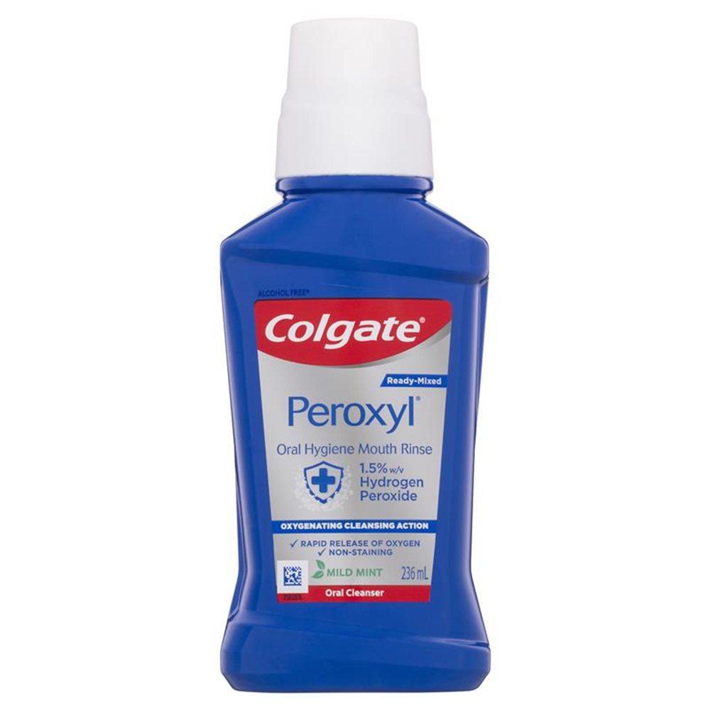 Colgate Peroxyl Oral Cleanser - 236mL Mint Flavour