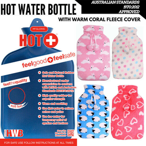 McGloins Hot Water Bottle with Pattern Cover - 2L