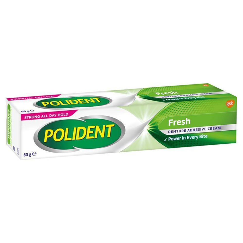 Polident Denture Adhesive Cream Fresh Mint - 60g