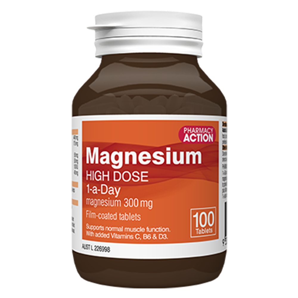 Pharmacy Action Magnesium High Dose 1-A-Day - 100 Tablets