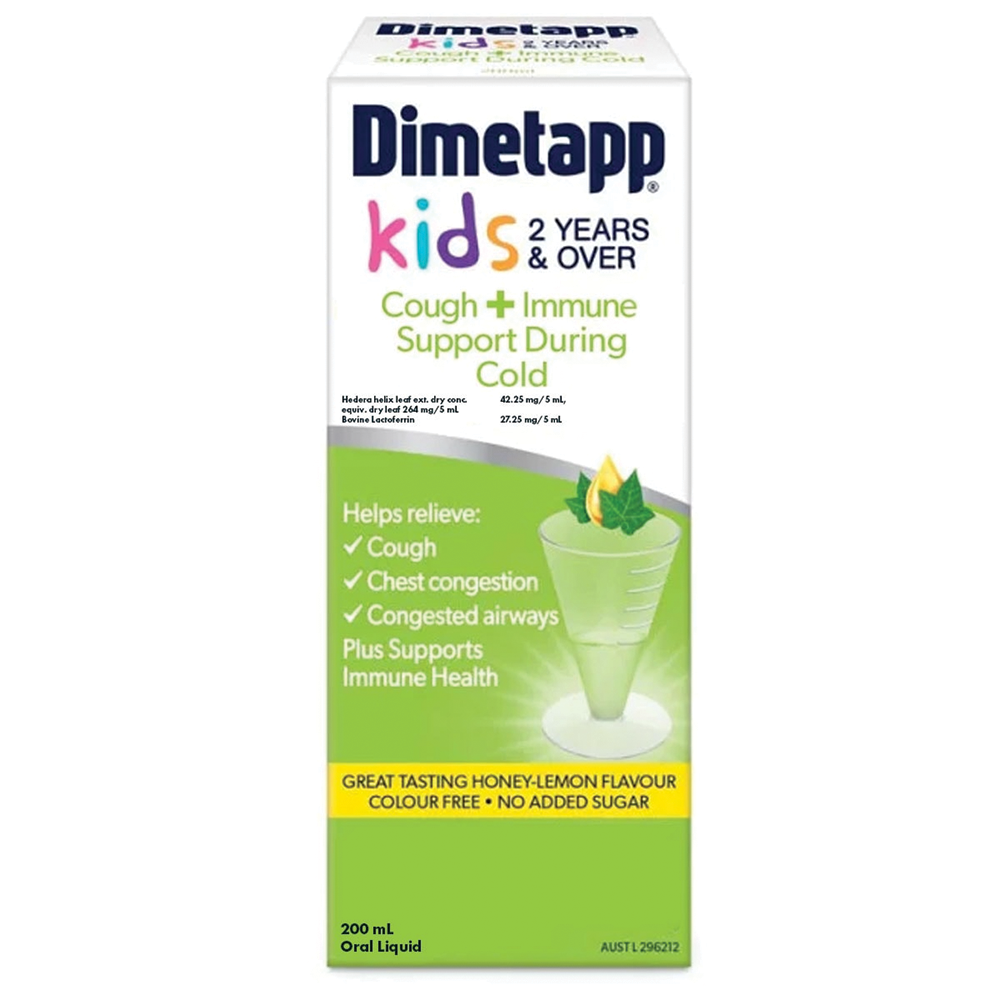 Dimetapp Kids 2+ Years Cough + Immune Support Liquid - 200mL