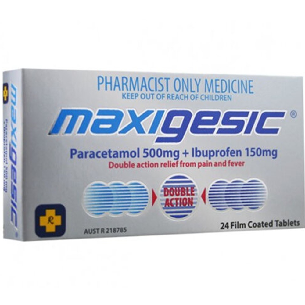 Maxigesic Double Action Combination Pain Relief - 24 Tablets