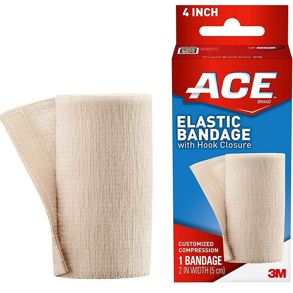 ACE Brand Elastic Bandage with Hook Closure - 3m (2" Width 5 cm)