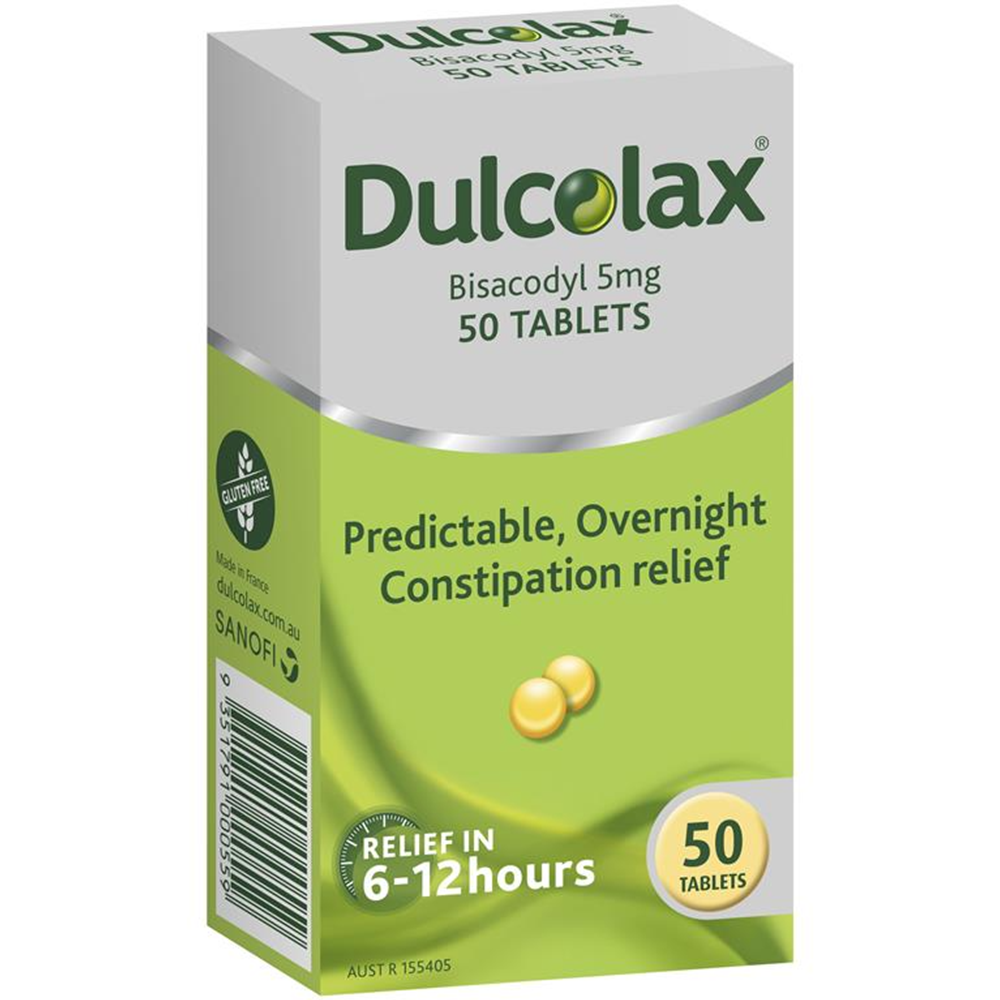 Dulcolax Laxatives for Constipation Relief - 5mg 50 Tablets