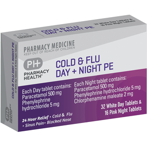 Pharmacy Health Cold & Flu Day + Night PE - 48 Tablets