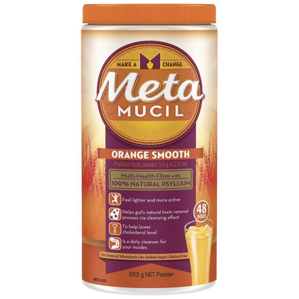 Metamucil Fibre Supplement Smooth Orange - 283g 48 Dose