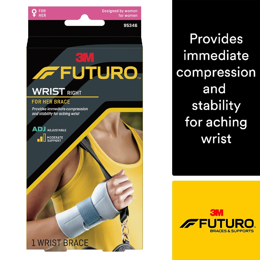 FUTURO™ For Her Slim Silhouette Wrist Support - Right Hand Adjustable