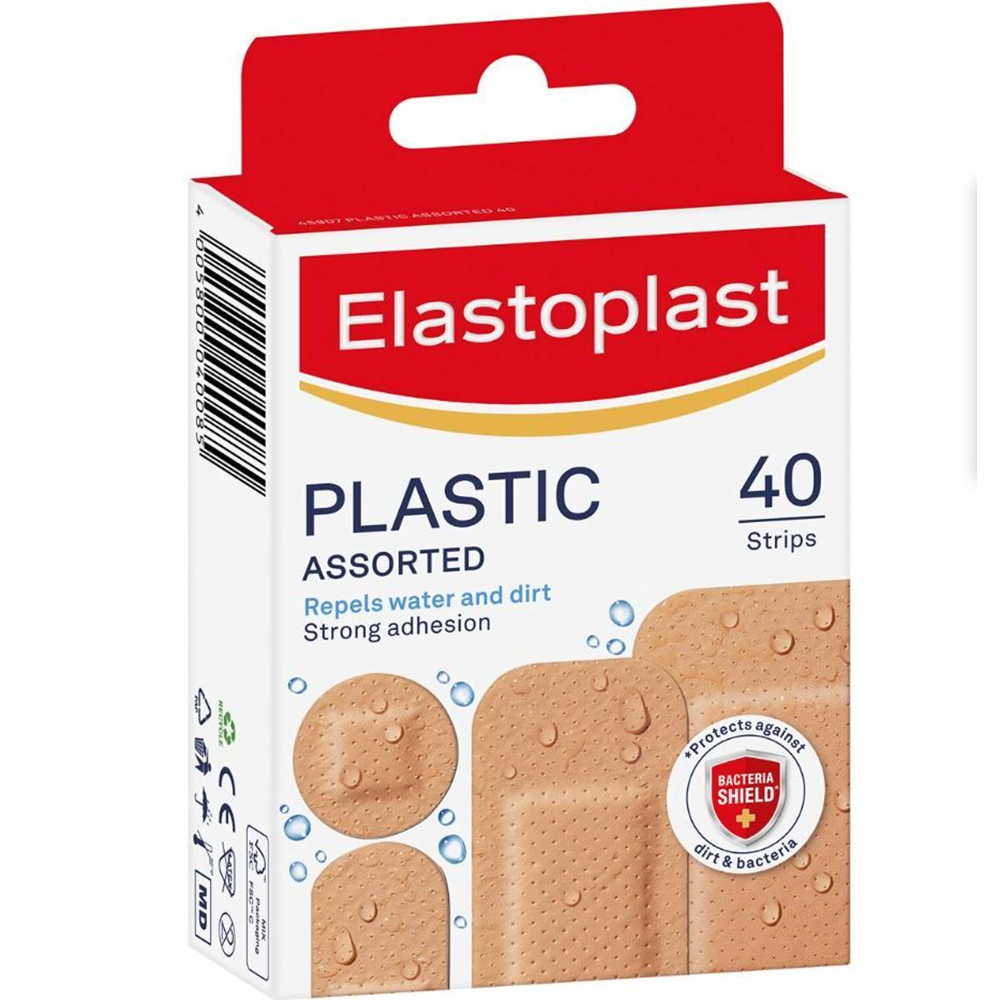 Elastoplast 45907 Plastic Assorted - 40 Pack