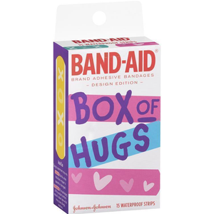 BAND-AID® Hugs & Kisses Adhesive Bandages - 15 Waterproof Strips