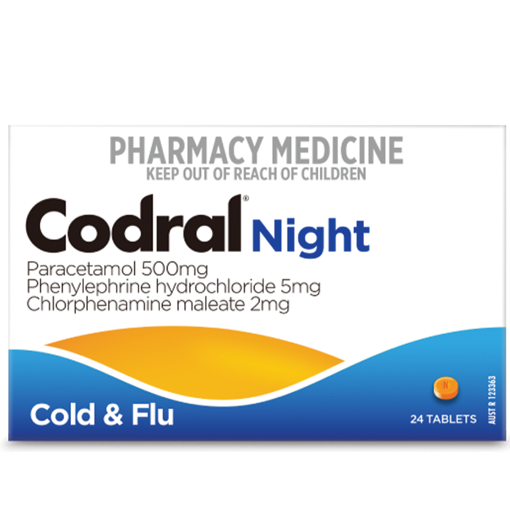 Codral PE Night Time - 24 Tablets