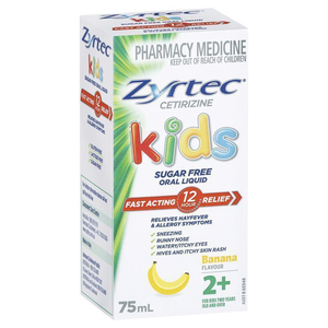 Zyrtec Kids Antihistamine Allergy & Hayfever Oral Liquid - 75mL