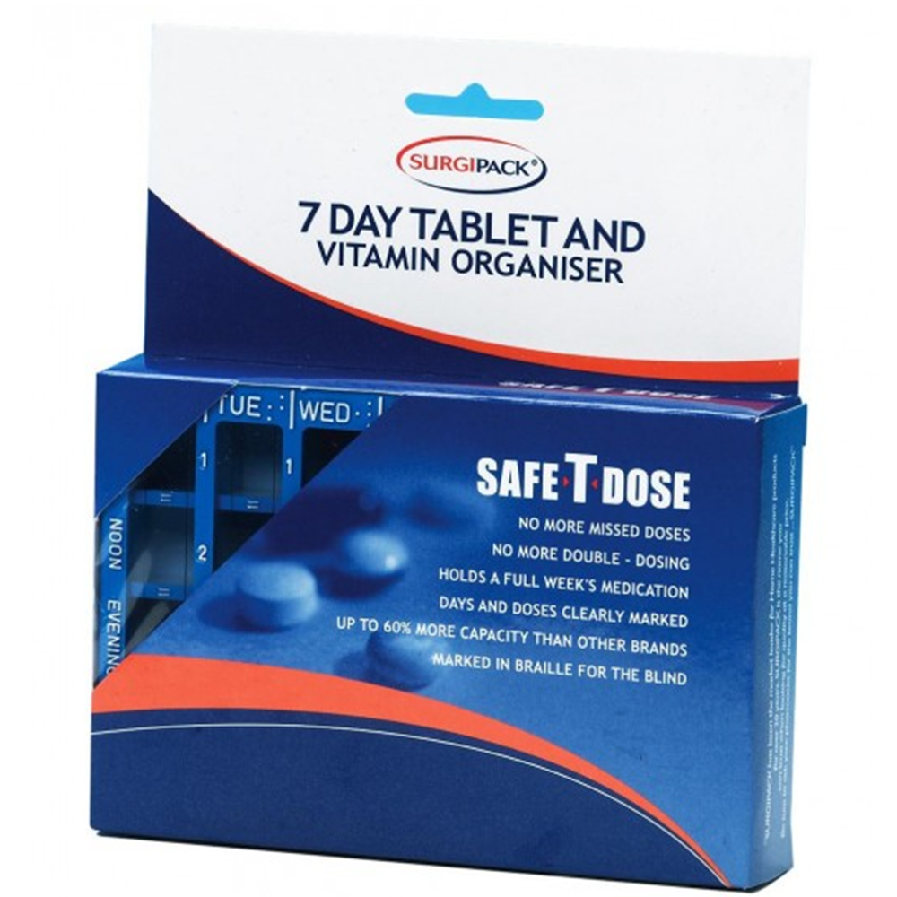 SurgiPack® Safe-T-Dose 7 Day Tablet & Vitamin Organiser