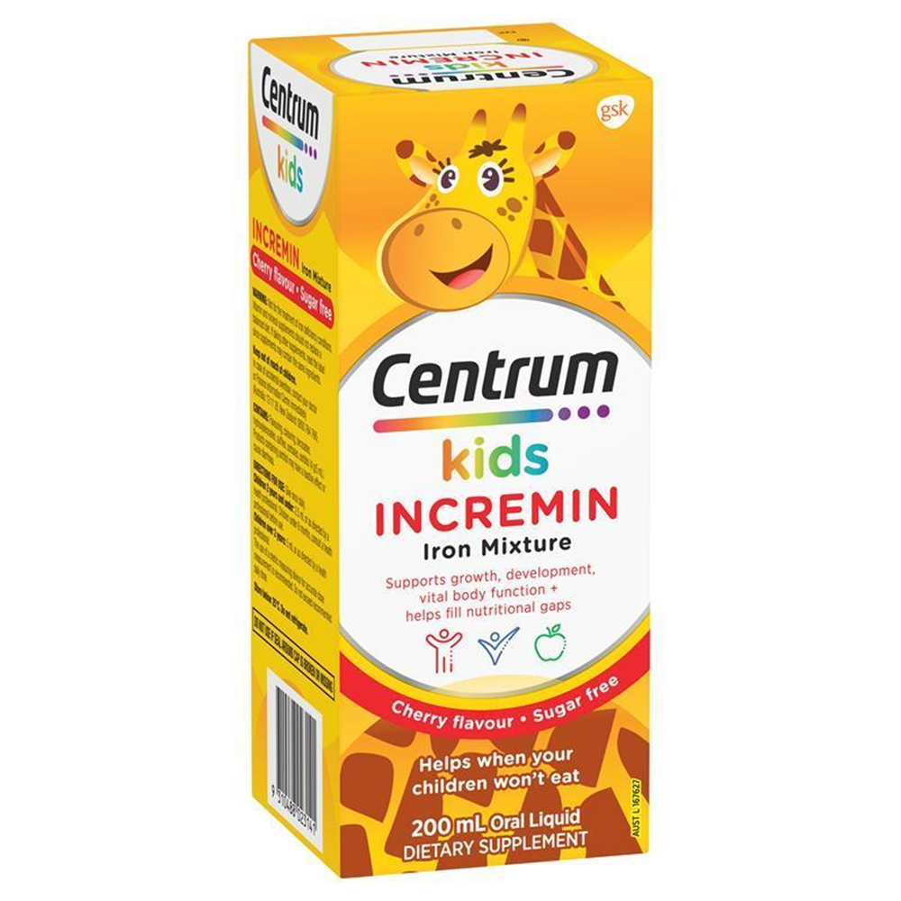 Centrum Kids Incremin Iron Mixture Cherry Flavour - 200mL