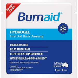 Burnaid Burn Hydrogel Dressing Pad - 10cm x 10cm