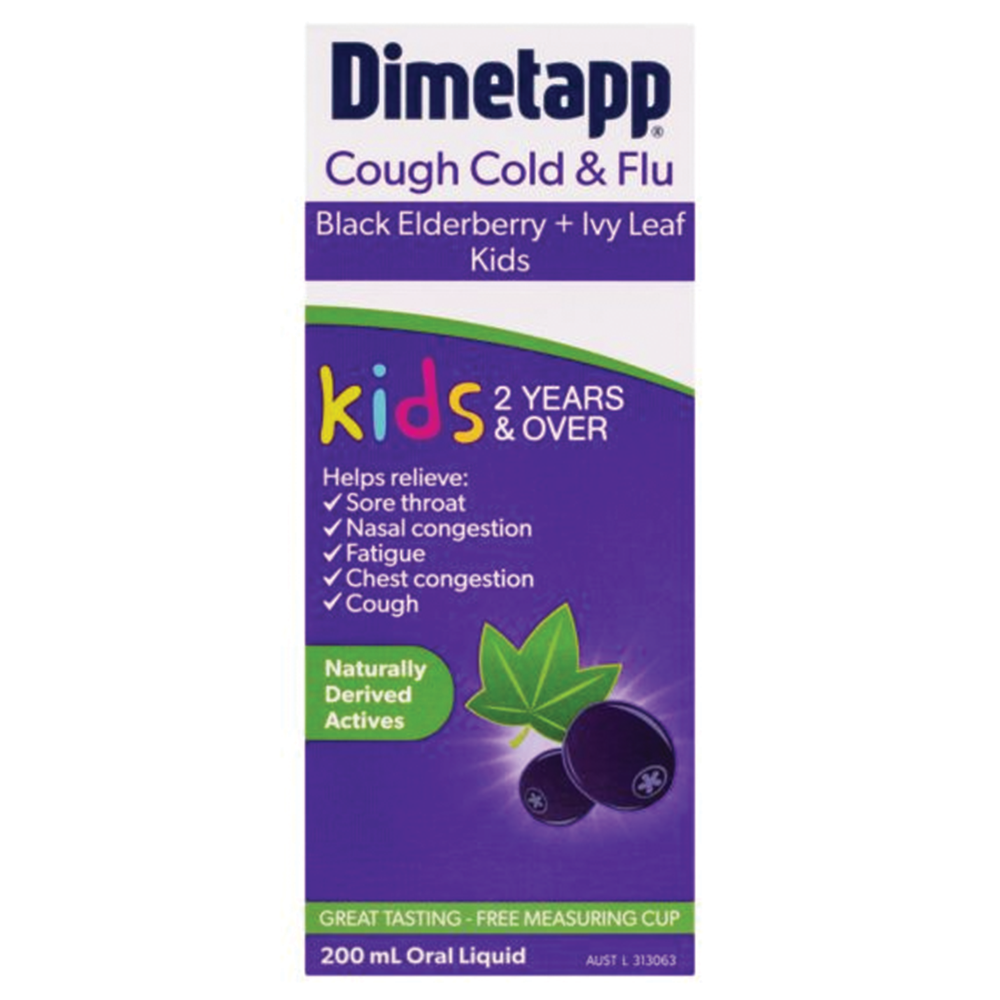 Dimetapp Cough Cold & Flu Kids 2 Years+ - 200mL