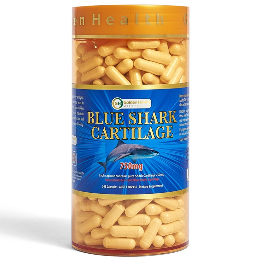 Golden Health Blue Shark Cartilage - 750mg 365 Capsules