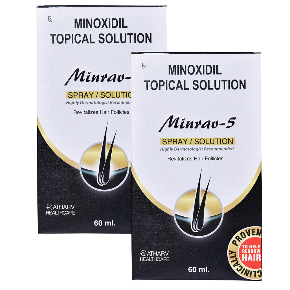 Minoxidil 5% Topical Solution - 60mL 2 Pack