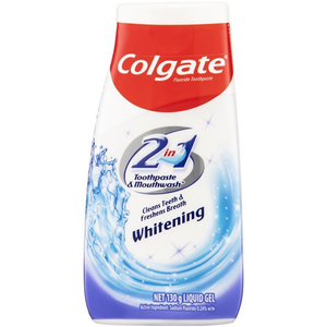 Colgate 2 in 1 Toothpaste & Mouthwash Whitening Liquid Gel - 130g