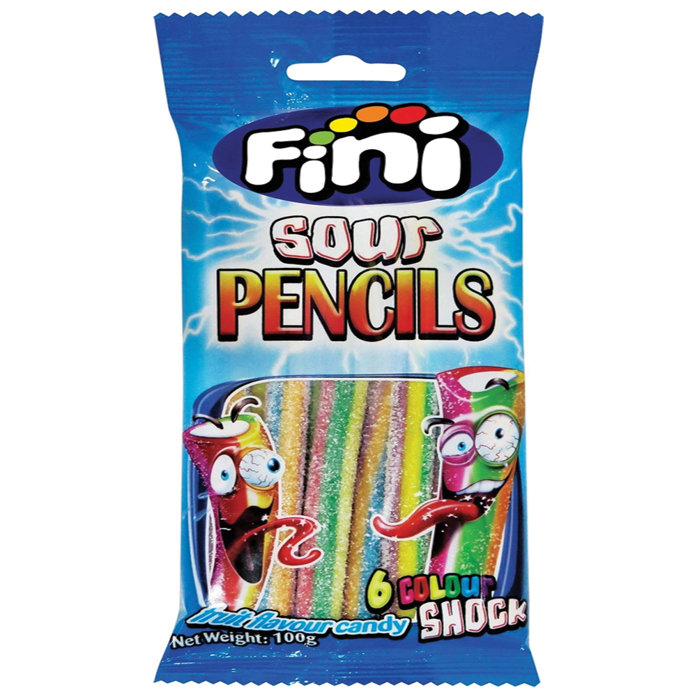 Fini Sour Rainbow Pencils - 100g