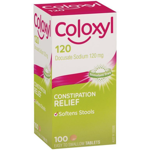 Coloxyl Stool Softener - 120mg 100 Tablets