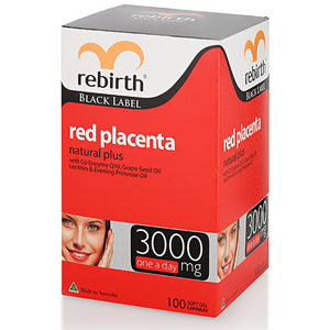 Rebirth Red Placenta - 3000mg 100 Capsules