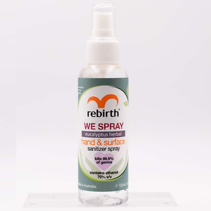 Rebirth We Spray Eucalyptus Hand & Surface Sanitizer Spray - 125mL